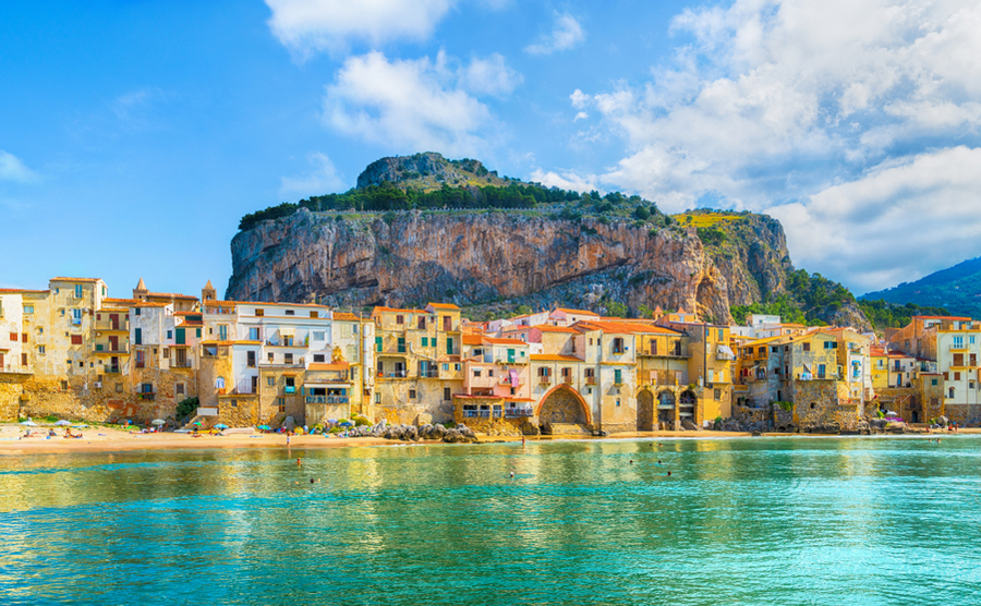 sea view in Trapani and Cefalu, Sicily. 
