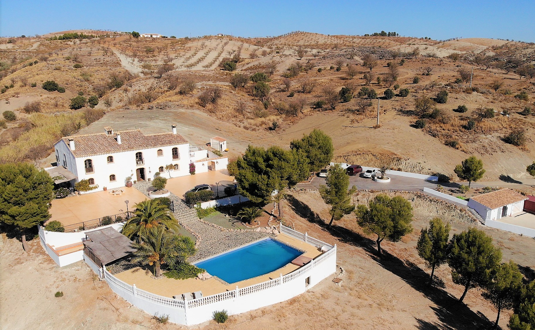 Spanish home with a mountain view