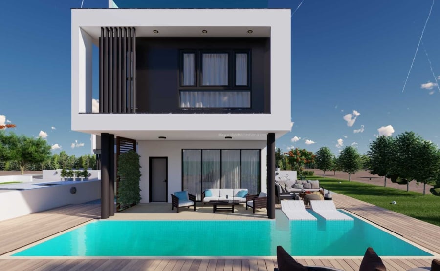 A luxury villa with a private pool in Kapparis, Famagusta