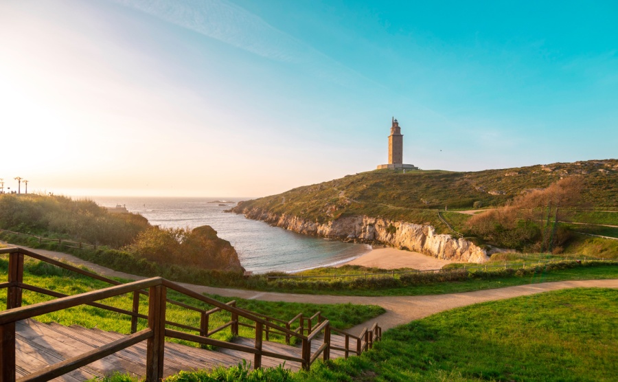 Hercules Tower, A Coruna, Galicia.