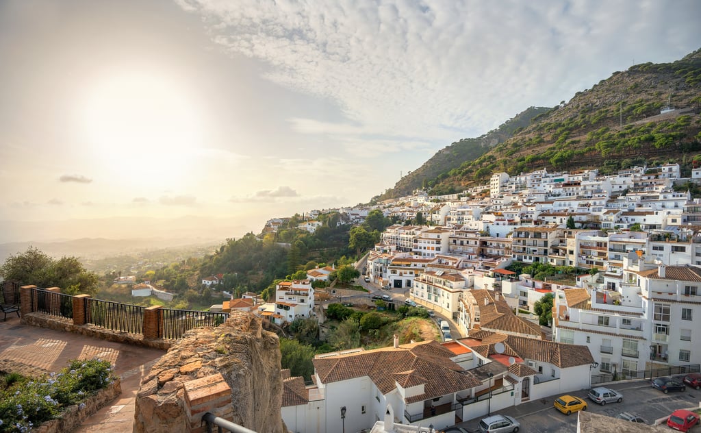 View from fortress wall of Mijas