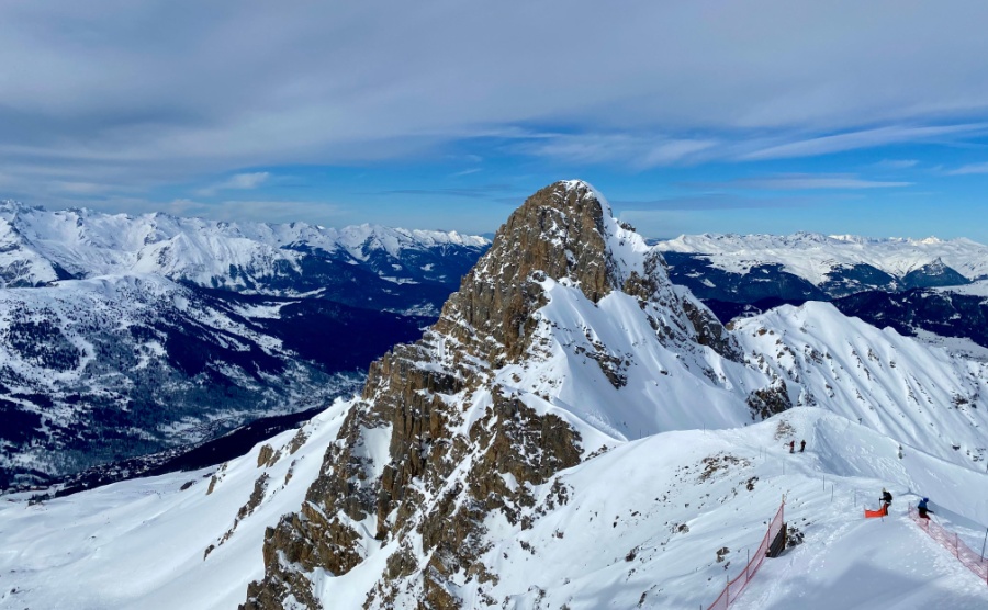 A shot of the three valleys in Meribel
