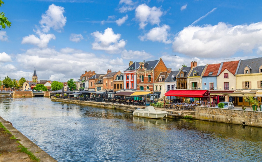 A waterfront view of Amiens