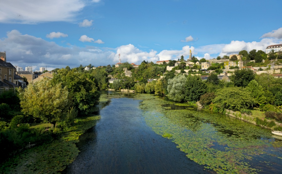 A view of Poitiers from the river