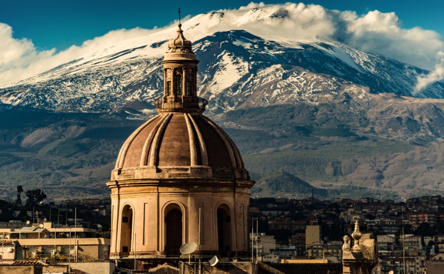 A view of the Catania skyline