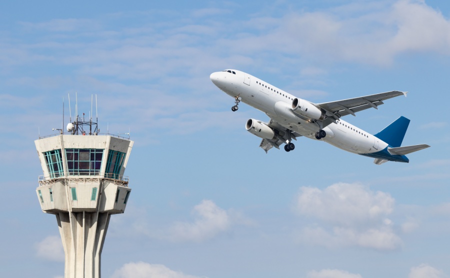 Plane taking off in Turkey