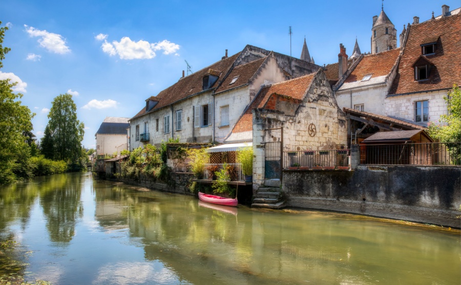 The Indre River Running through the City of Loches