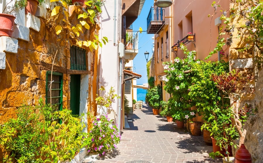 Street in Chania Old Town, Crete