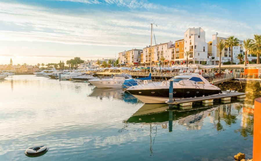 Beautiful marina in touristic and rich Vilamoura Quarteira Algarve Portugal