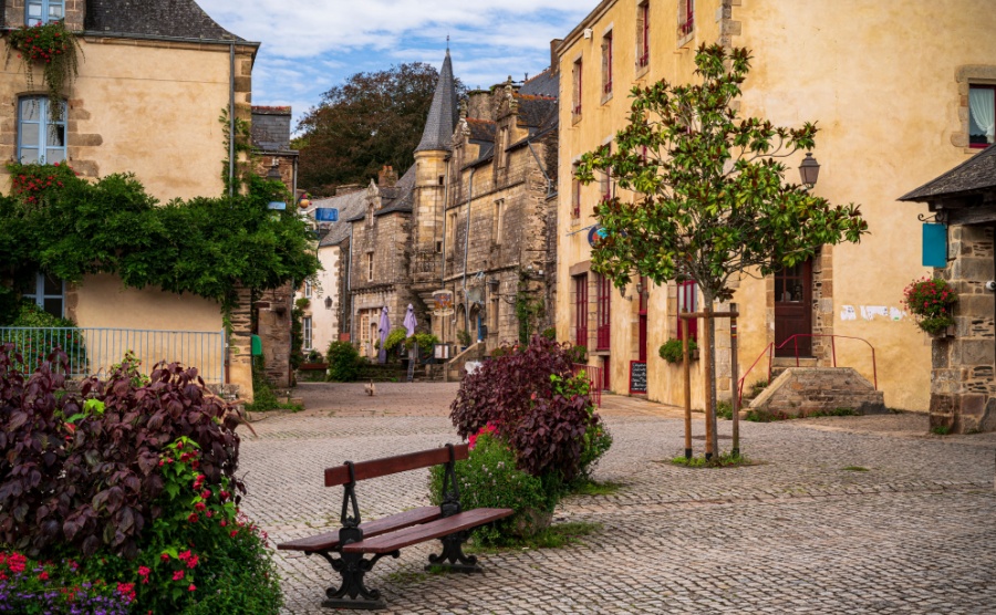 Historic center of Rochefort-en-Terre Brittany France