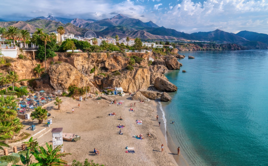The beach at Nerja