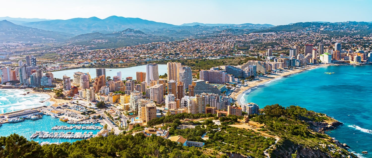 Aerial view of Calpe, Alicante