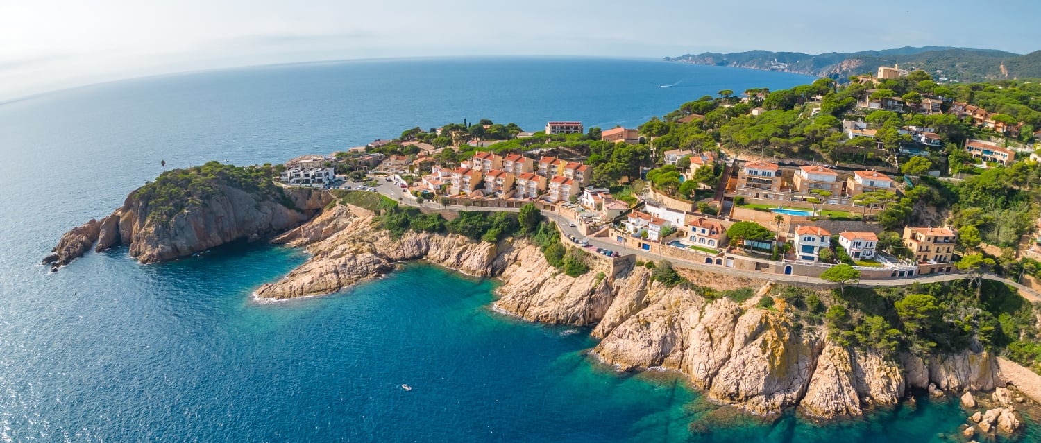 Aerial view of San Feliu de Guixols