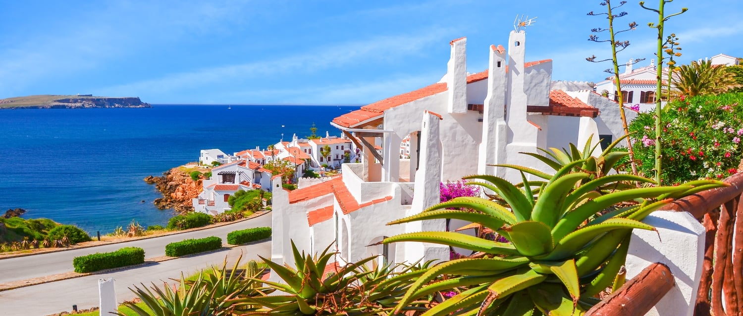 houses in Fornells village, Menorca