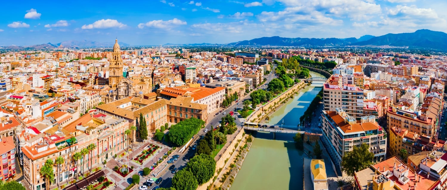 Aerial view of Murcia City