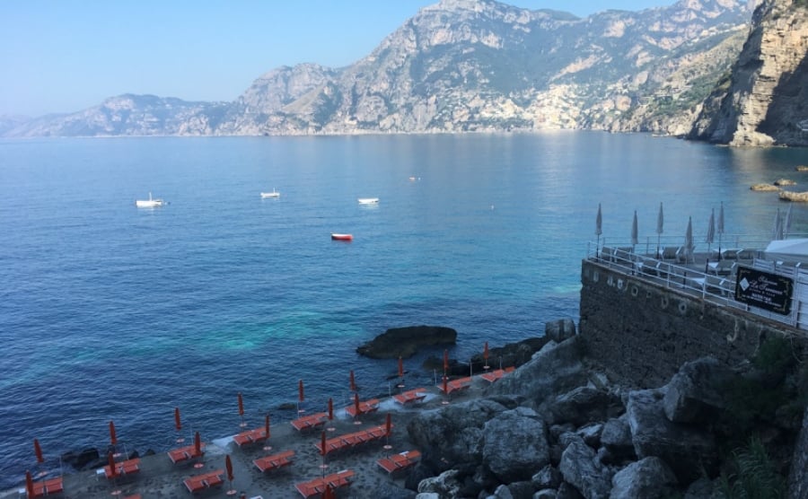 View of Positana from a home in Praiano