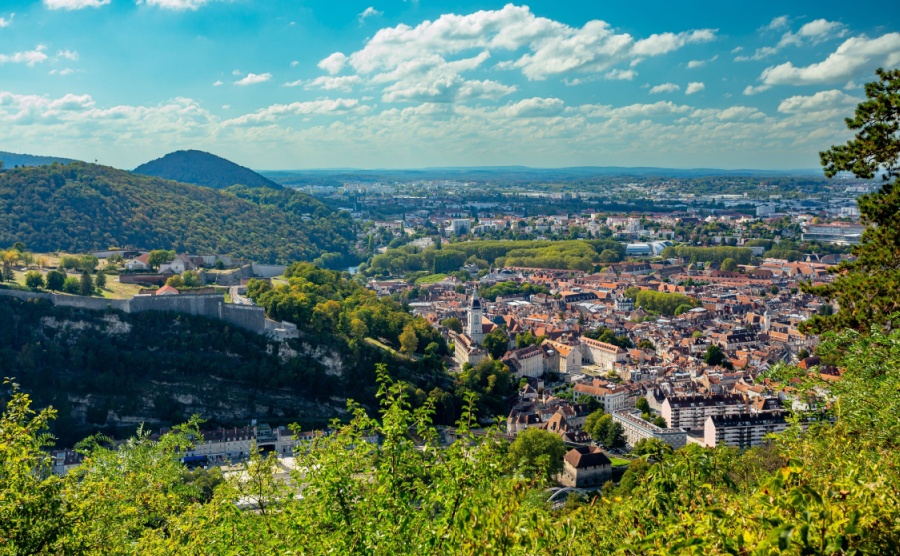 Besancon, France. City view from above