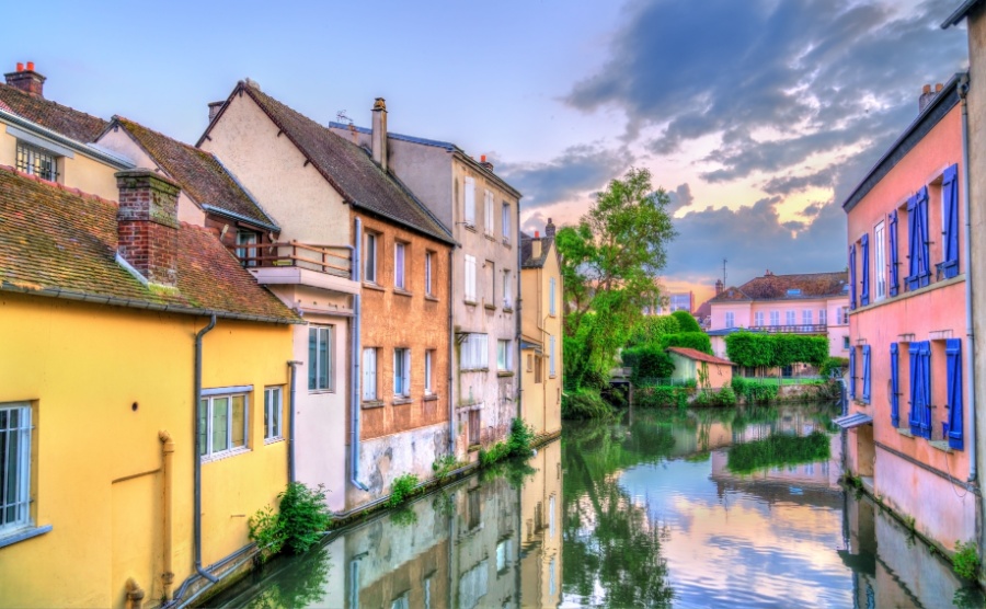 Sunset above the Blaise river - Centre-Val de Loire, France