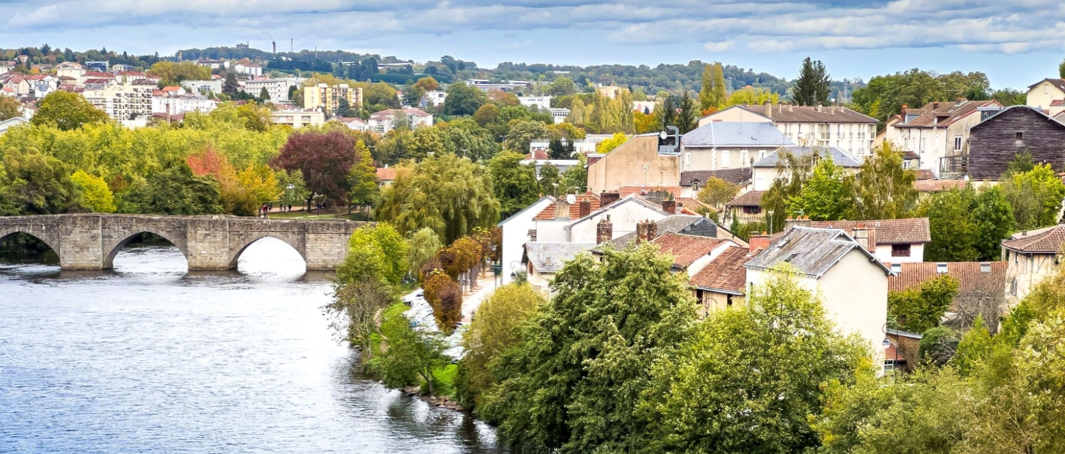 Downtown Limoges in Haute-Vienne, France