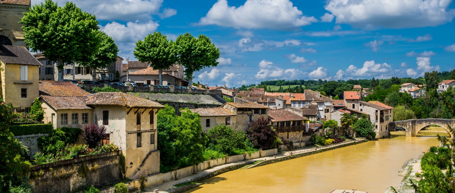 Nérac pretty little village of Lot et Garonne in Occitanie, France.