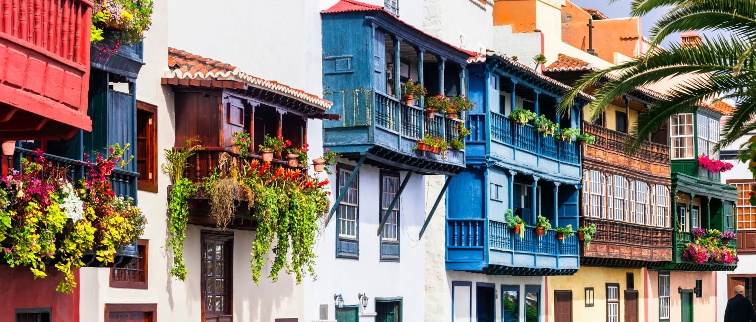 Colourful houses on La Palma, Canary Islands