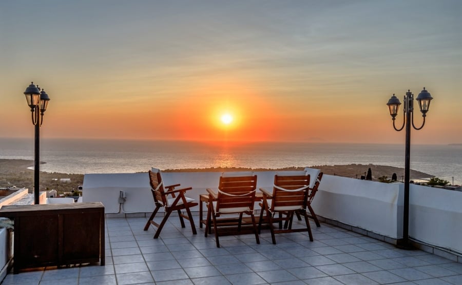 Terrace overlooking the sea