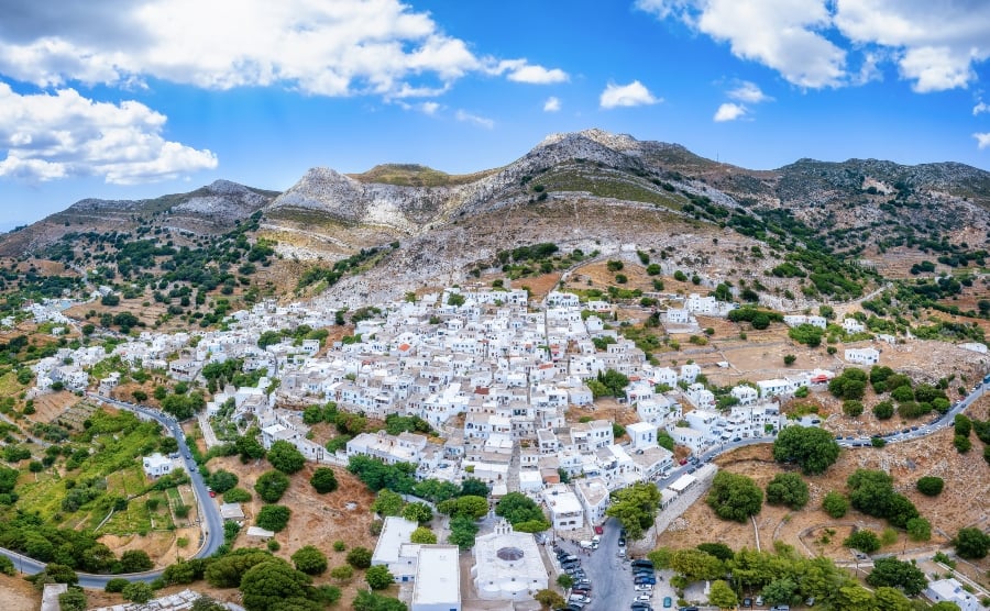 Whitewashed houses in Apeiranthos, Naxos