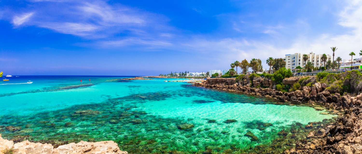 Summer vacation in Cyprus island. Protaras, Fig tree bay