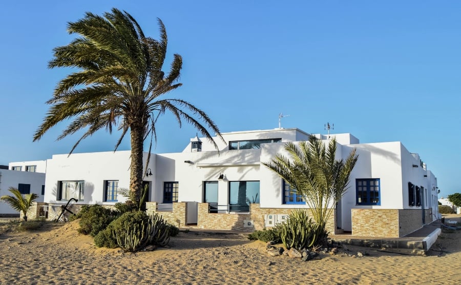 Beachfront houses in Lanzarote, Spain