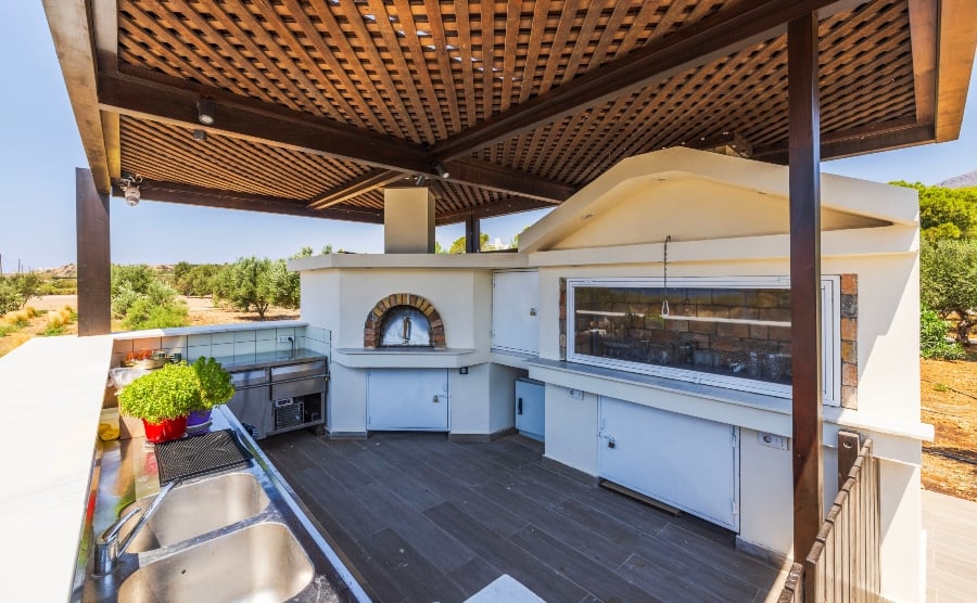 Outdoor kitchen in Greece