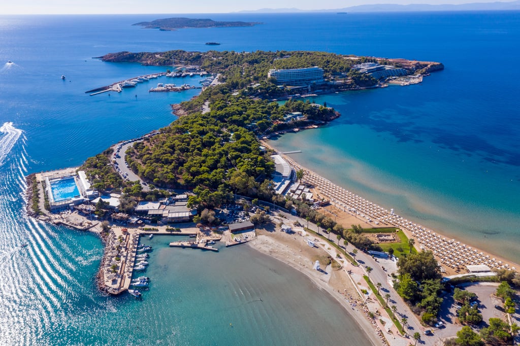 Aerial view of Astir Beach