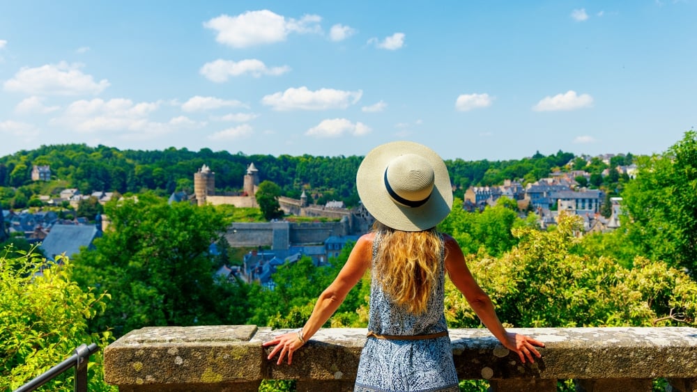 Fougeres castle in the medieval town of Fougeres