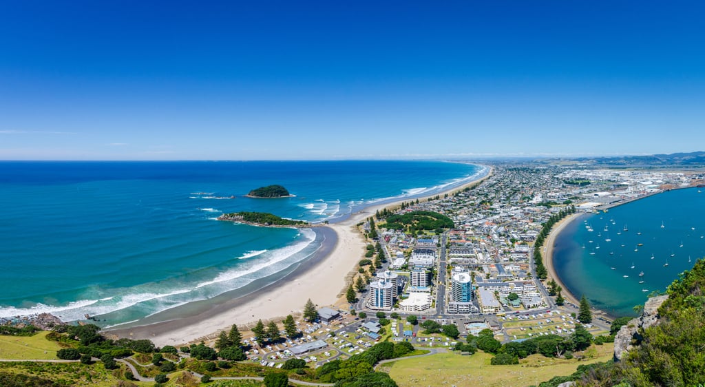 Aerial view of Mount Maunganui