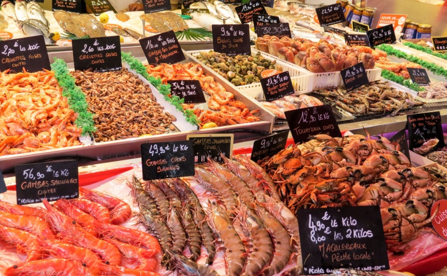 French fish market stall