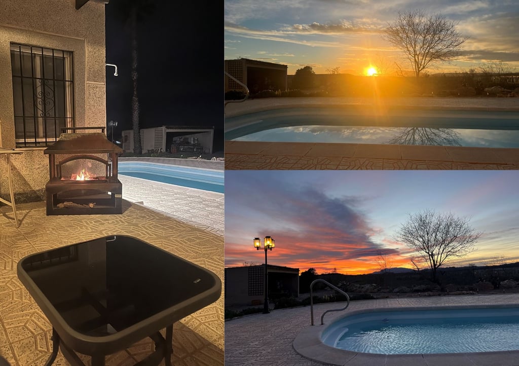 Pool area of a property in Murcia
