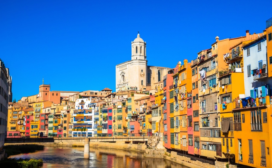 The riverfront in Girona