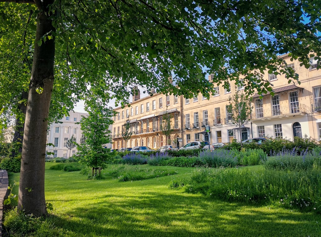 Regency townhouses in Cheltenham