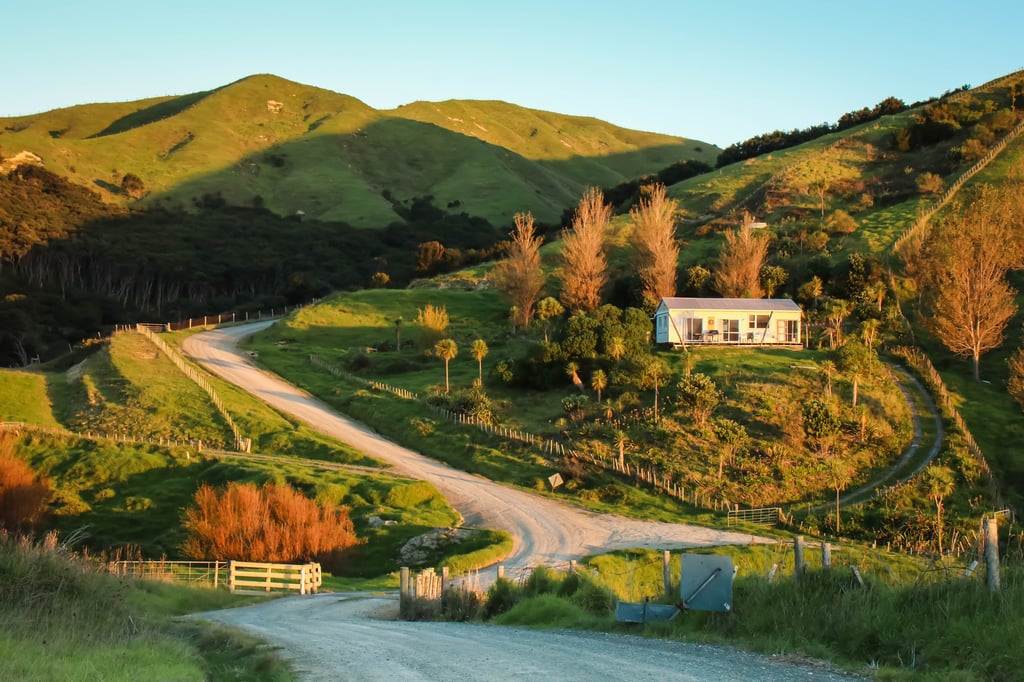 Farmhouse in New Zealand countryside