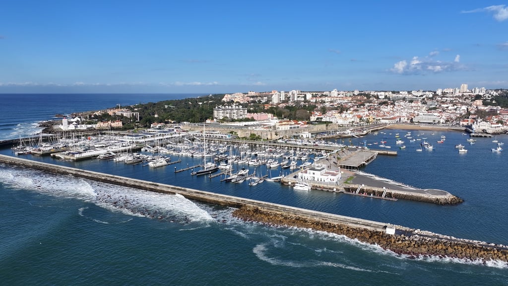 Cascais marina and seafront promenade on the Lisbon riviera, a premium retirement destination in Portugal