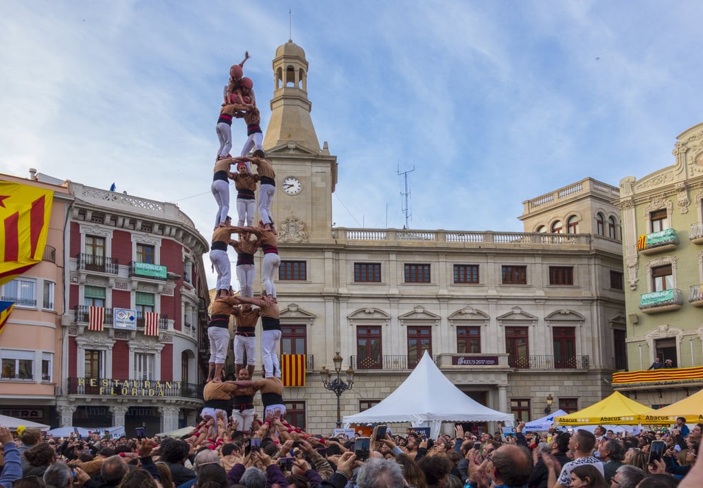 Human tower at festival in Catalonia