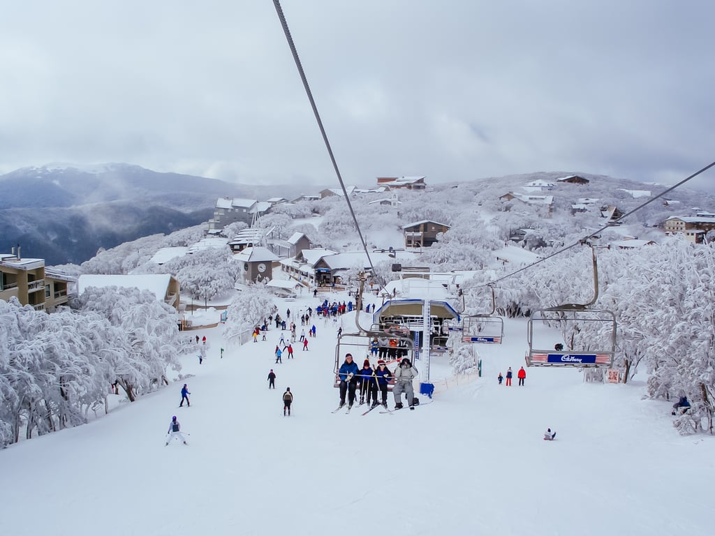 Skiers at Mt Buller