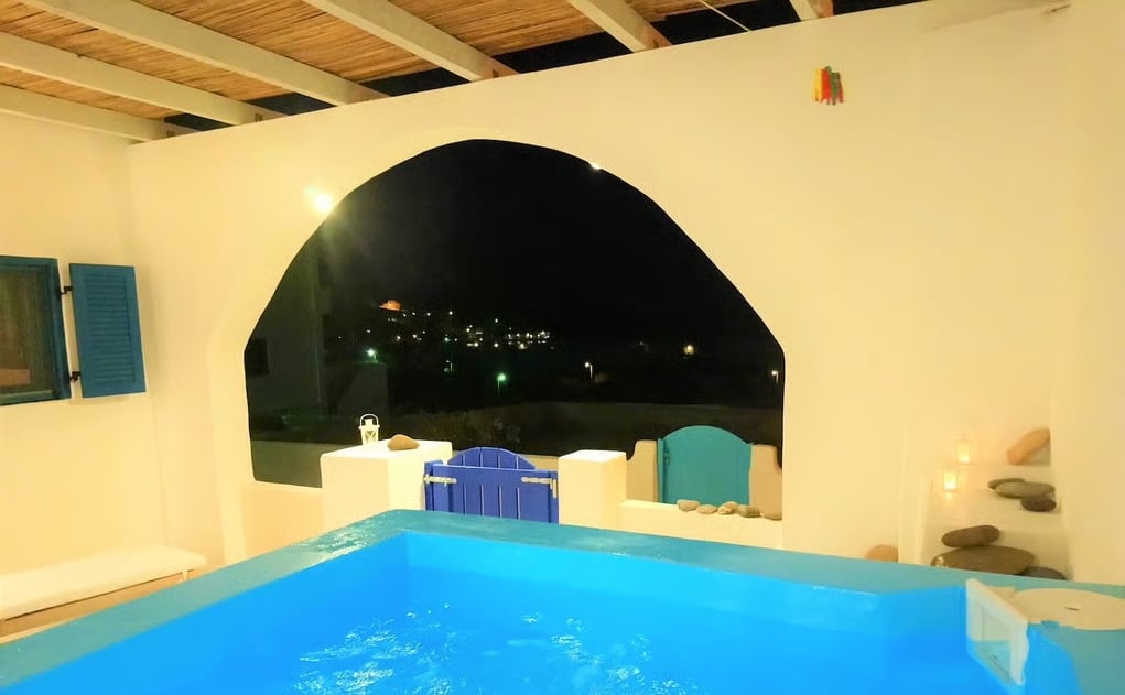 Hot tub inside a villa