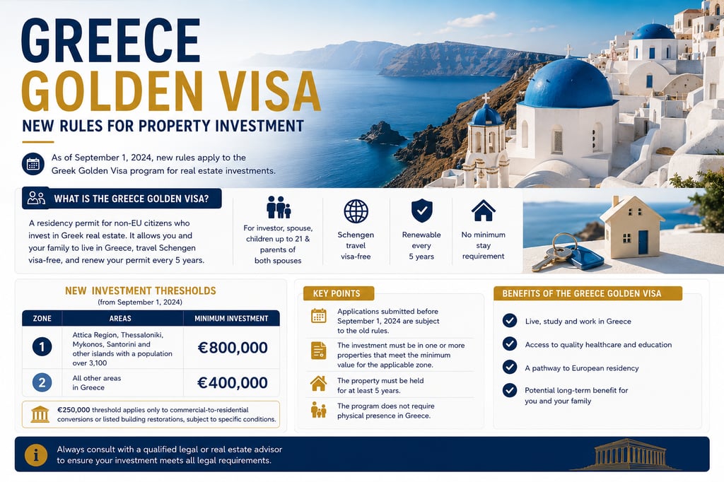 Infographic with stats on Greece golden visa