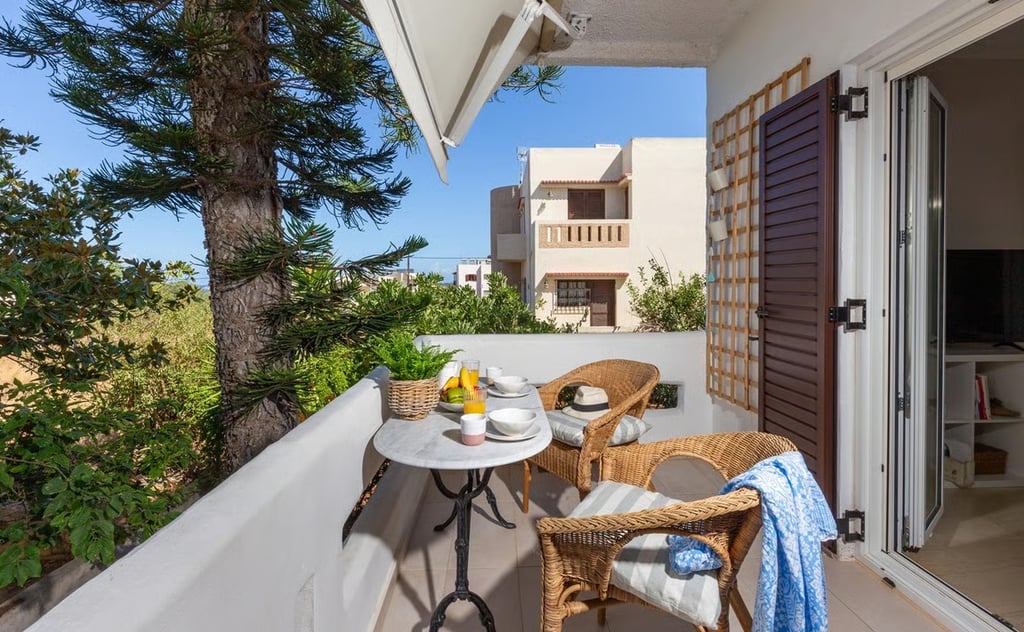 Balcony of Greek apartment