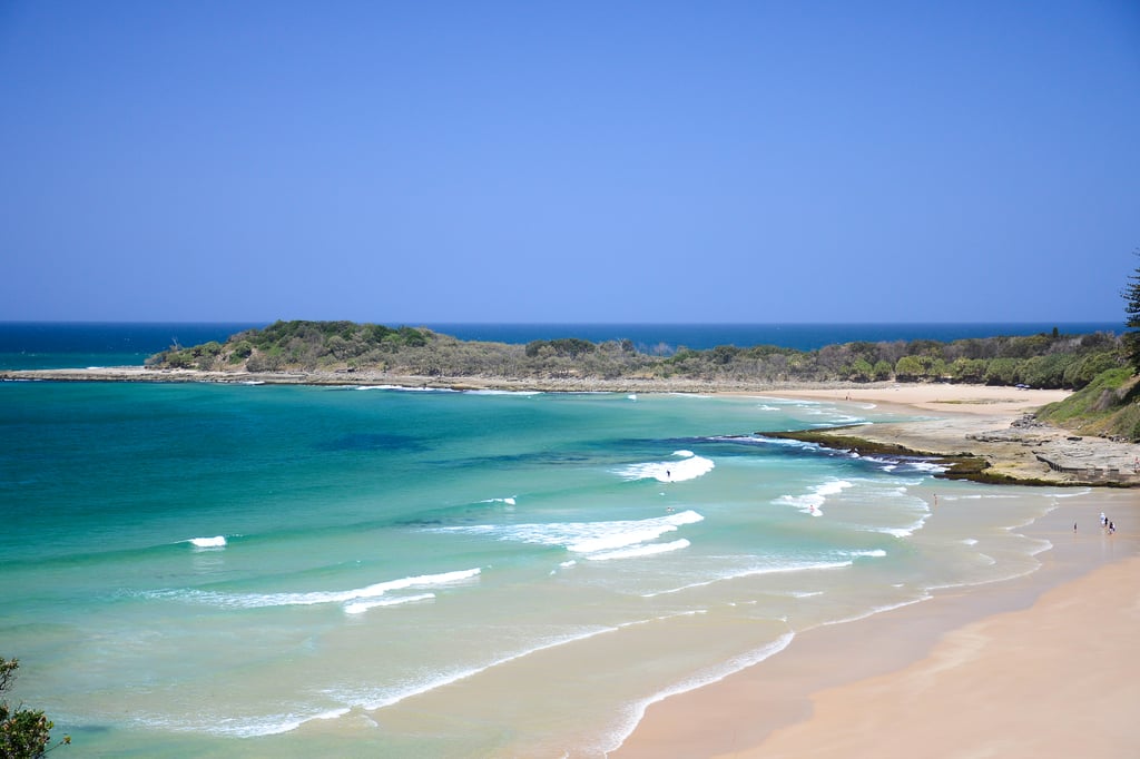 White sand beach and turquoise sea