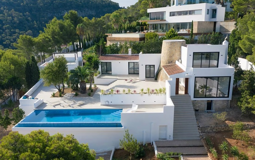 The Balearic Island of Ibiza is a favourite destination for footballers looking for luxury homes for enjoying relaxed downtime with family or trendy nightlife with friends 