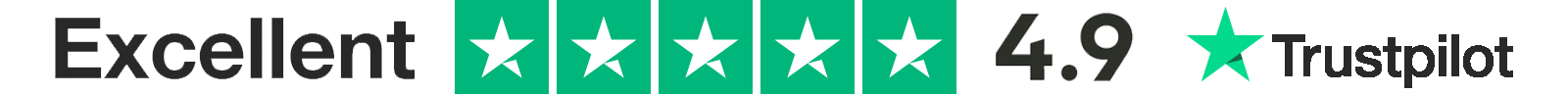 Trustpilot rating of 4.9 out of 5