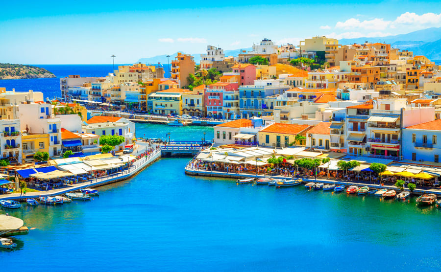 sea view in Agios Nikolaos, Crete. 