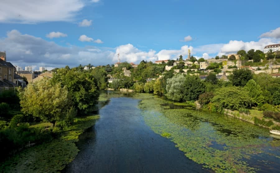 A view of Poitiers from the river