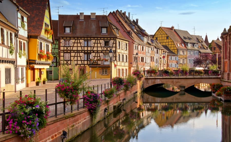 A traditional French home beside the river
